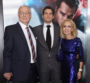 Piers Cavill's parents and brother, Henry Cavill. 